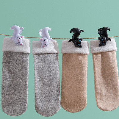 Set x6 Pinzas/Clips Multifuncionales Gatito Black & White